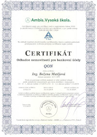 Certifikát QON